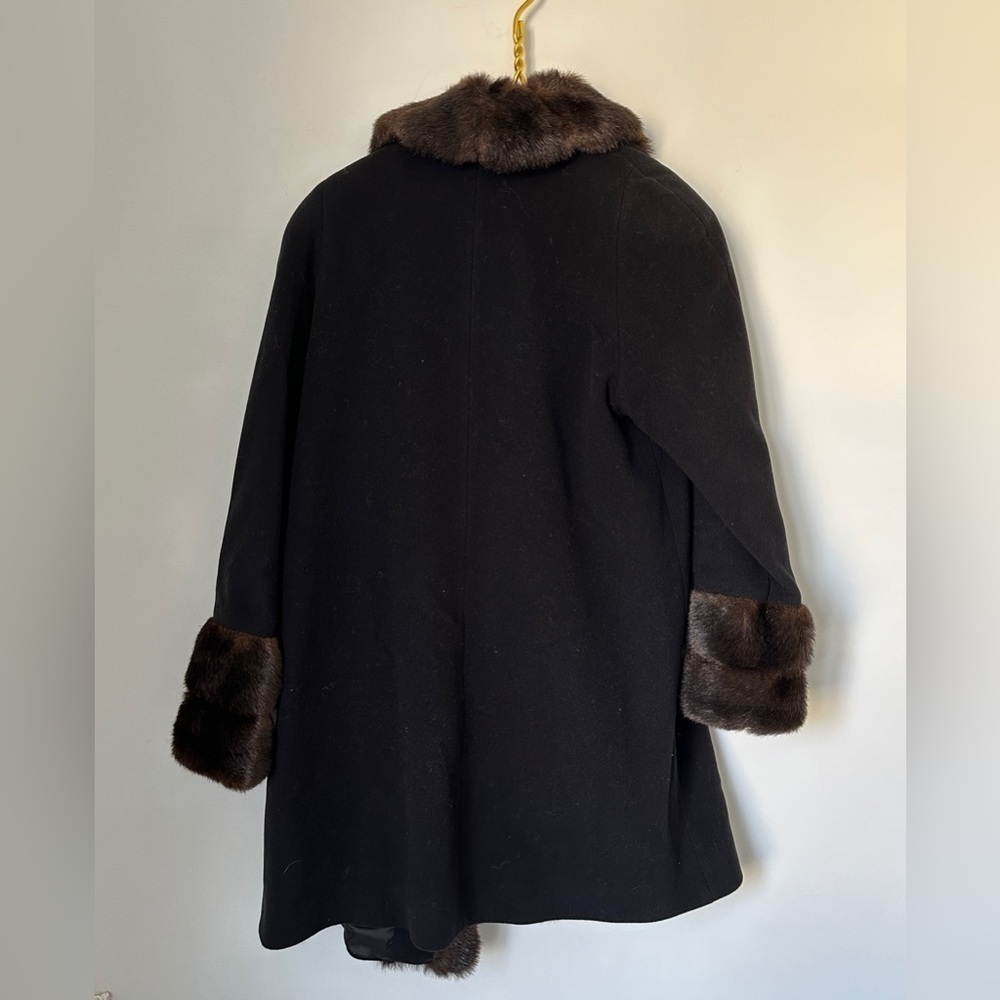 Vintage Albert Nipon Studio Black Lambswool Blend… - image 4